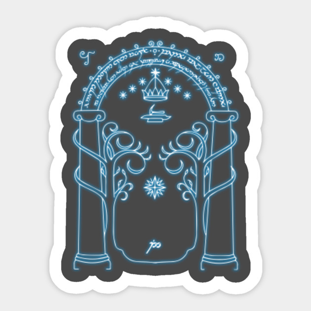 Durins Door Lord Of The Rings Sticker TeePublic
